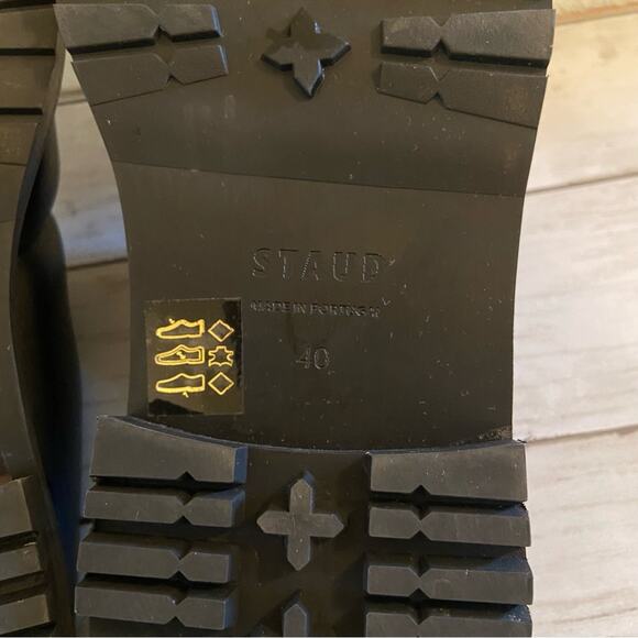 STAUD Astro Quilted Vegan Leather Mules Slides Black size 40 - Picture 10 of 10